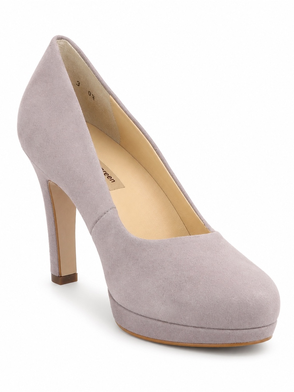 Paul Green Corey Suede Platform Pumps Taupe Nude Heels Sz 5 UK / 7.5 US Luxury
